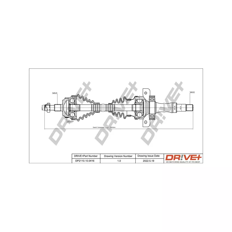 Arbre de transmission Dr!ve+ DP2110.10.0416