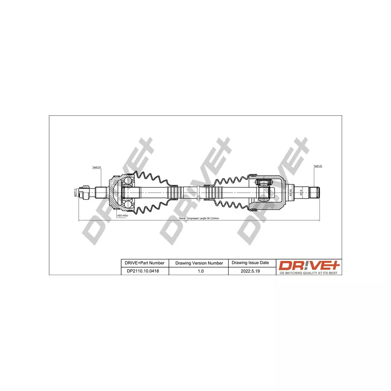 Arbre de transmission Dr!ve+ DP2110.10.0418