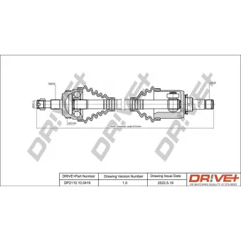 Arbre de transmission Dr!ve+ DP2110.10.0419