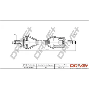 Arbre de transmission Dr!ve+ DP2110.10.0420