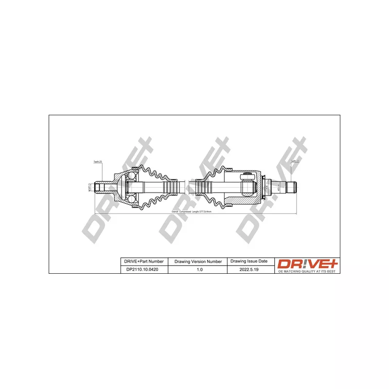 Arbre de transmission Dr!ve+ DP2110.10.0420