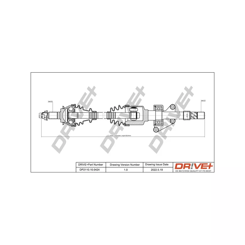 Arbre de transmission Dr!ve+ DP2110.10.0424