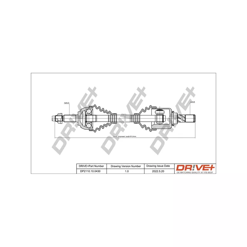 Arbre de transmission Dr!ve+ DP2110.10.0430