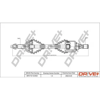 Arbre de transmission Dr!ve+ DP2110.10.0433