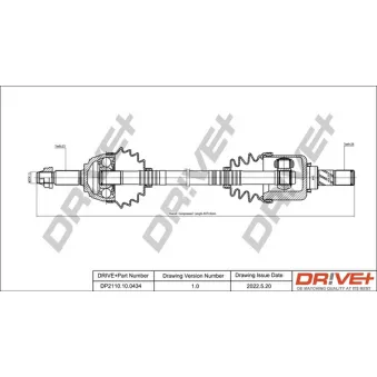 Arbre de transmission Dr!ve+ DP2110.10.0434