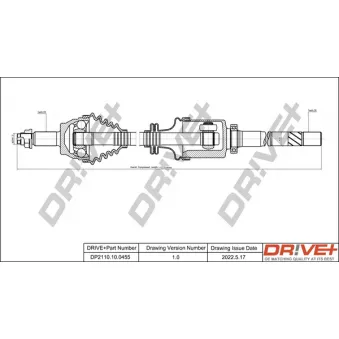 Arbre de transmission Dr!ve+ DP2110.10.0455