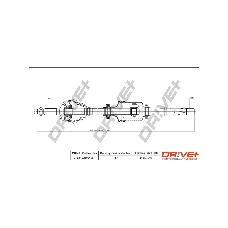 Arbre de transmission Dr!ve+ DP2110.10.0465