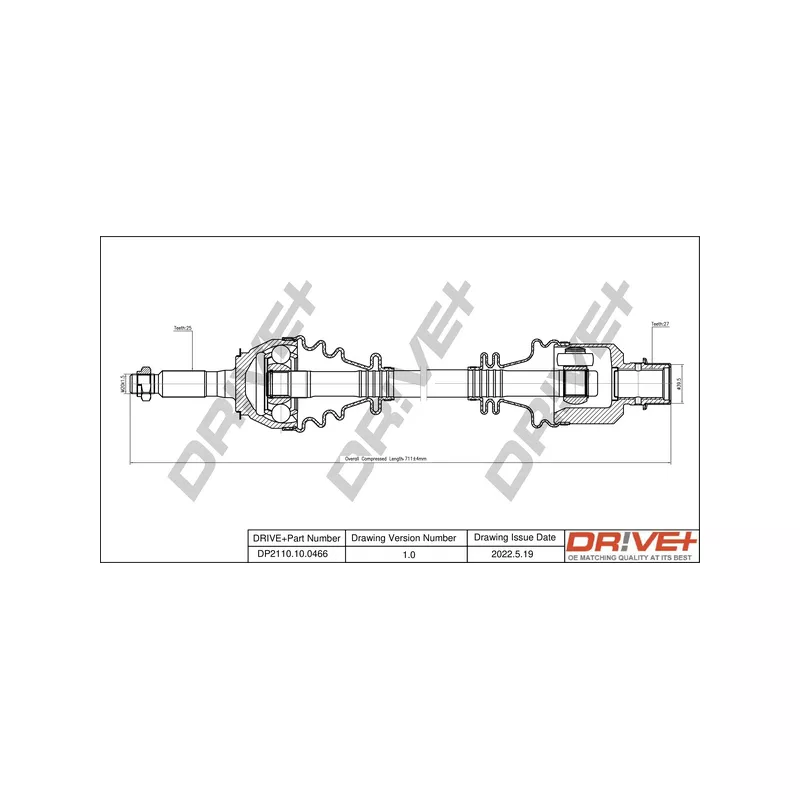 Arbre de transmission Dr!ve+ DP2110.10.0466