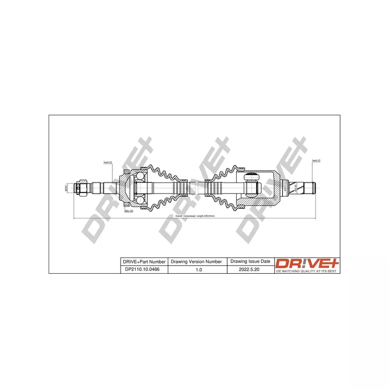 Arbre de transmission Dr!ve+ DP2110.10.0486