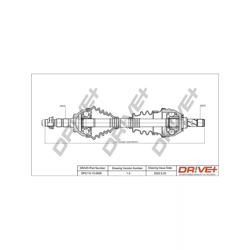 Arbre de transmission Dr!ve+ DP2110.10.0506