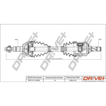 Arbre de transmission Dr!ve+ DP2110.10.0509