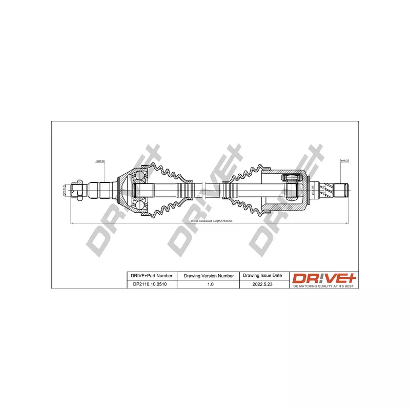 Arbre de transmission Dr!ve+ DP2110.10.0510