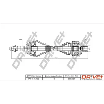 Arbre de transmission Dr!ve+ DP2110.10.0522