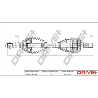Arbre de transmission Dr!ve+ DP2110.10.0534