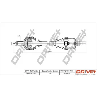 Arbre de transmission Dr!ve+ DP2110.10.0616