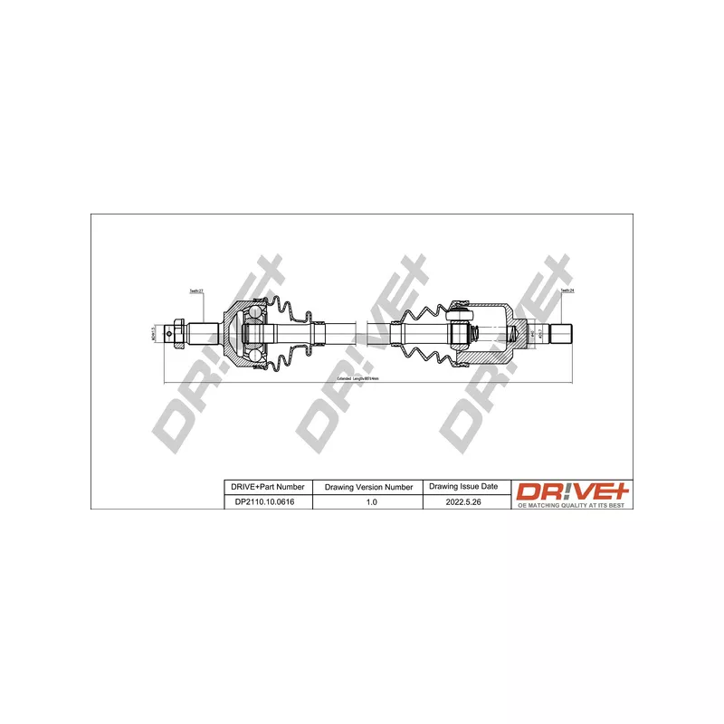 Arbre de transmission Dr!ve+ DP2110.10.0616