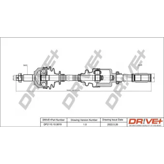 Arbre de transmission Dr!ve+ DP2110.10.0619