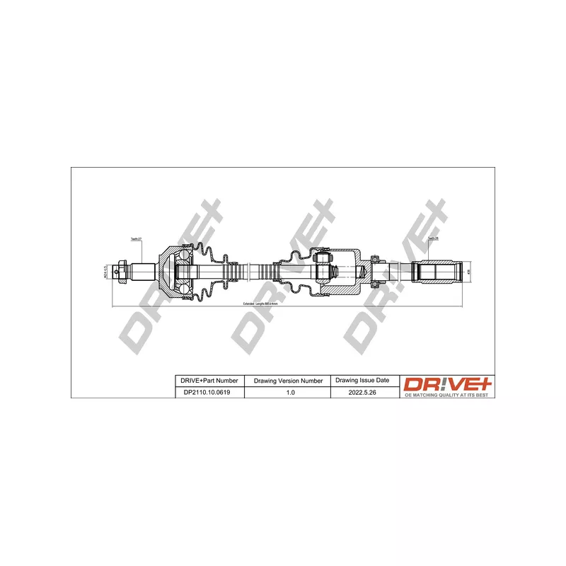 Arbre de transmission Dr!ve+ DP2110.10.0619