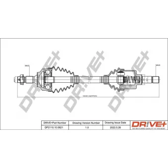 Arbre de transmission Dr!ve+ DP2110.10.0621