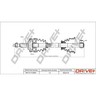 Arbre de transmission Dr!ve+ DP2110.10.0640