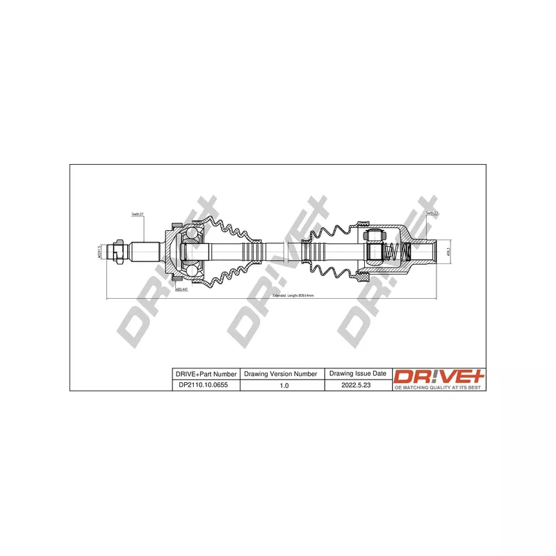 Arbre de transmission Dr!ve+ DP2110.10.0655