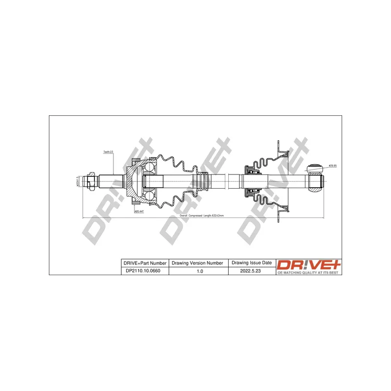 Arbre de transmission Dr!ve+ DP2110.10.0660