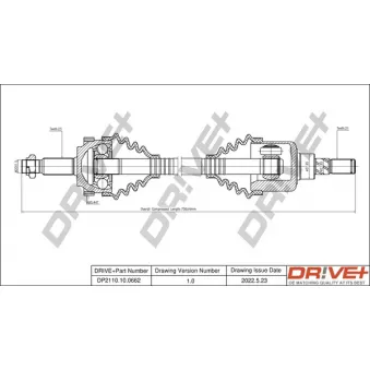 Arbre de transmission Dr!ve+ DP2110.10.0662