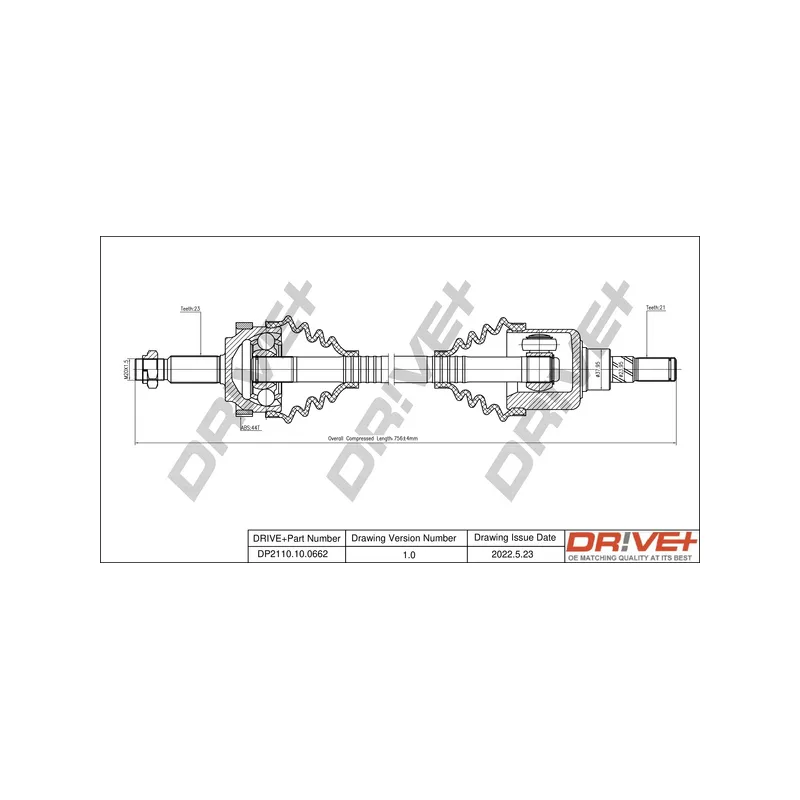 Arbre de transmission Dr!ve+ DP2110.10.0662
