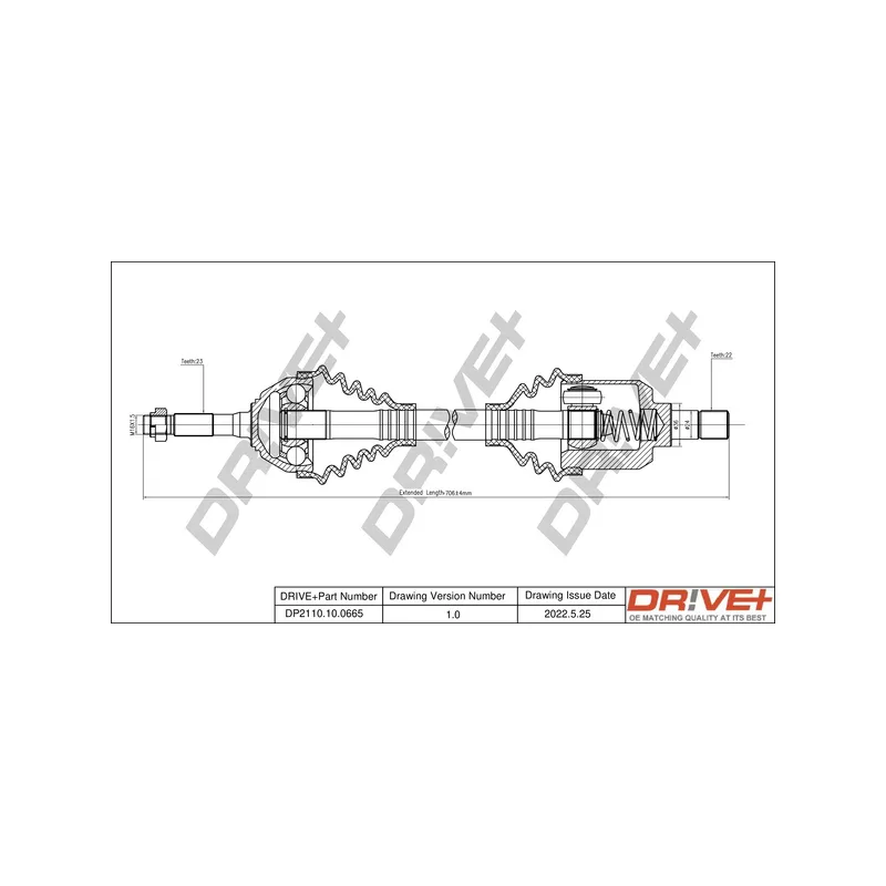 Arbre de transmission Dr!ve+ DP2110.10.0665