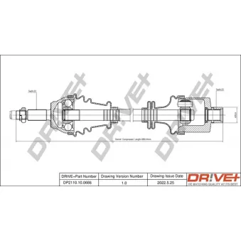 Arbre de transmission Dr!ve+ DP2110.10.0666