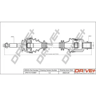 Arbre de transmission Dr!ve+ DP2110.10.0667