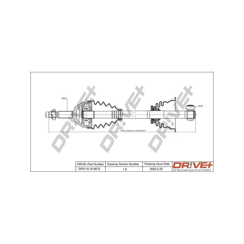 Arbre de transmission Dr!ve+ DP2110.10.0672