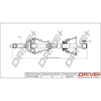 Arbre de transmission Dr!ve+ DP2110.10.0686