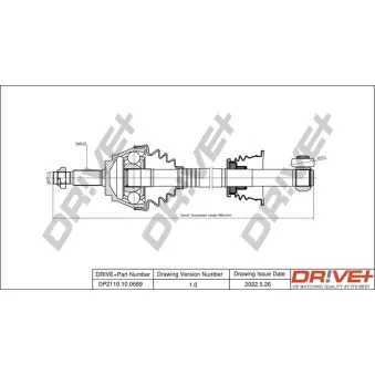 Arbre de transmission Dr!ve+ DP2110.10.0689