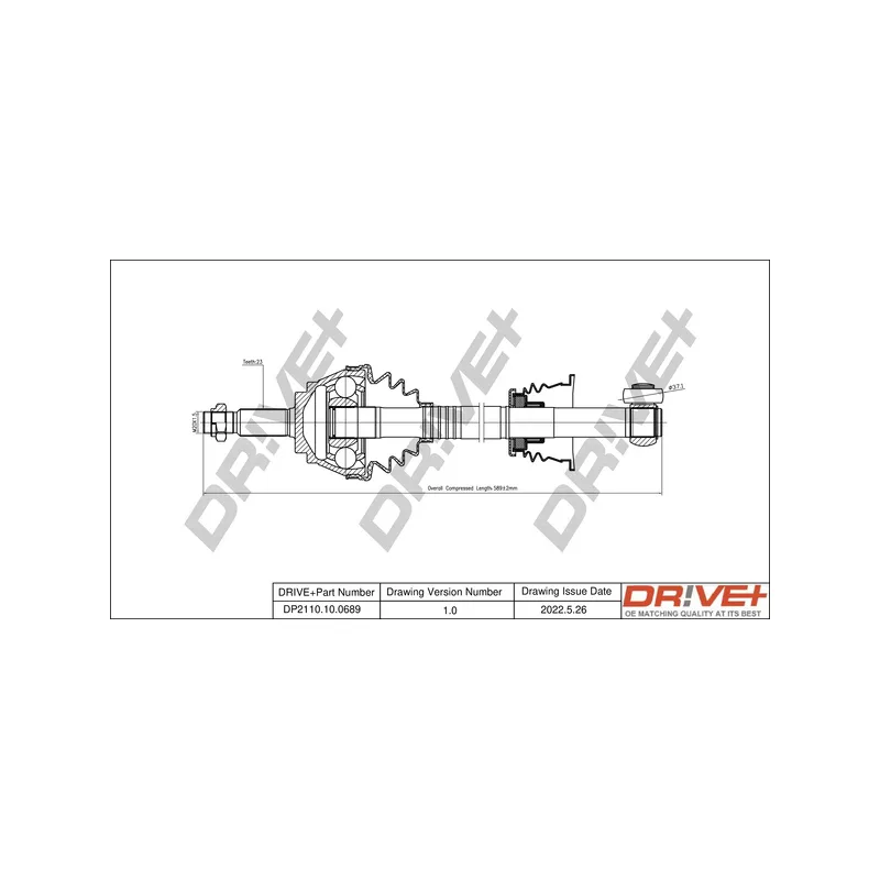 Arbre de transmission Dr!ve+ DP2110.10.0689