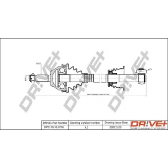 Arbre de transmission Dr!ve+ DP2110.10.0716