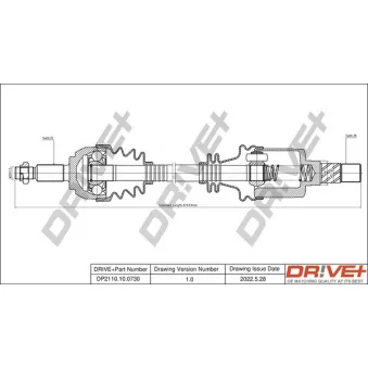 Arbre de transmission Dr!ve+ DP2110.10.0730