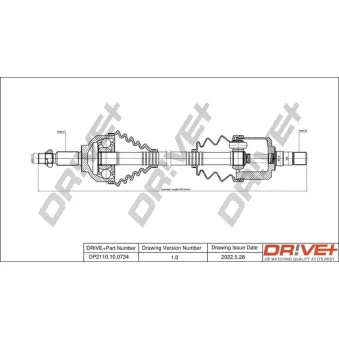 Arbre de transmission Dr!ve+ DP2110.10.0734