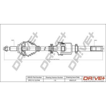 Arbre de transmission Dr!ve+ DP2110.10.0746