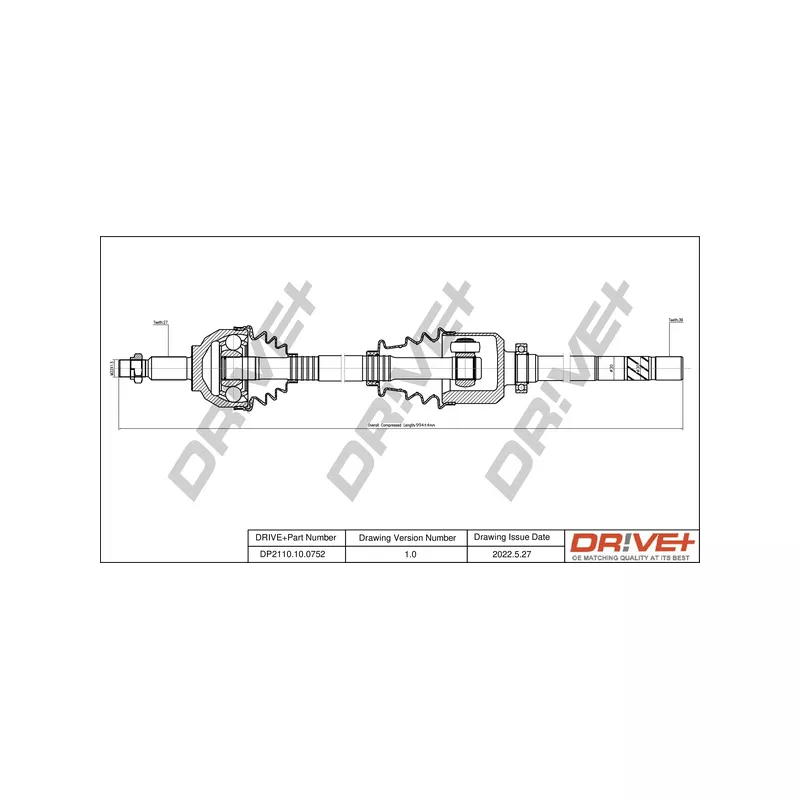 Arbre de transmission Dr!ve+ DP2110.10.0752