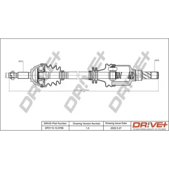 Arbre de transmission Dr!ve+ DP2110.10.0766