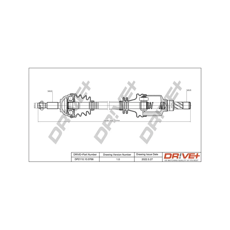 Arbre de transmission Dr!ve+ DP2110.10.0766