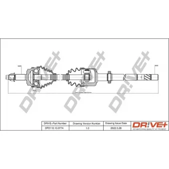 Arbre de transmission Dr!ve+ DP2110.10.0774