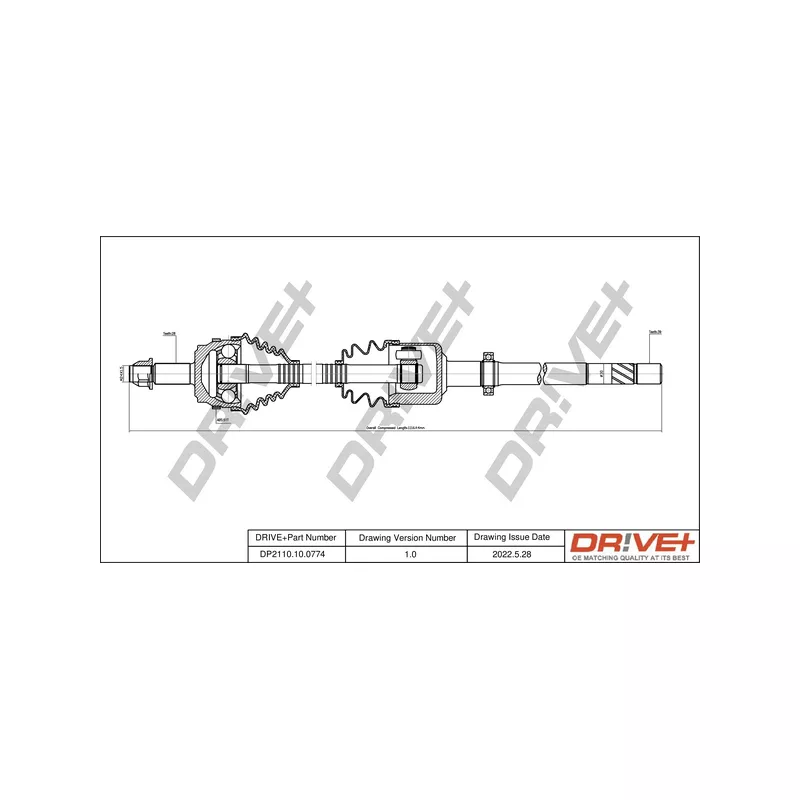 Arbre de transmission Dr!ve+ DP2110.10.0774