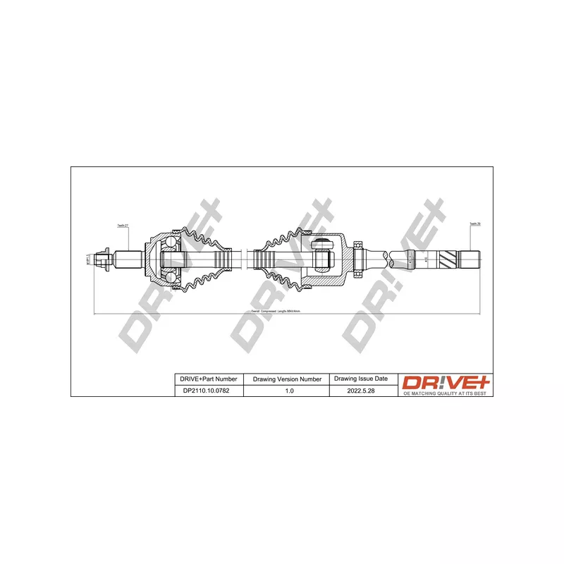 Arbre de transmission Dr!ve+ DP2110.10.0782