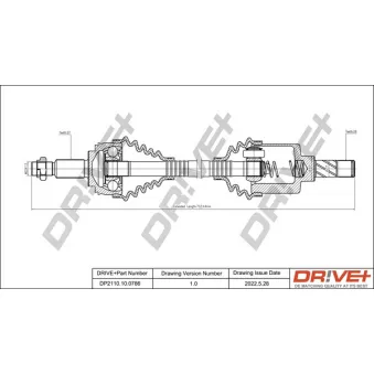 Arbre de transmission Dr!ve+ DP2110.10.0786