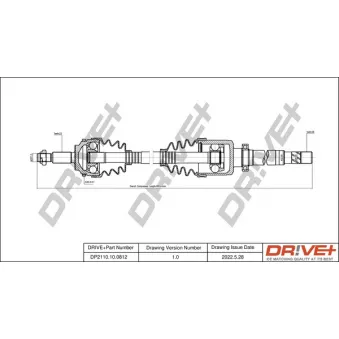 Arbre de transmission Dr!ve+ DP2110.10.0812