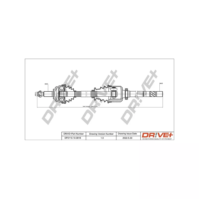 Arbre de transmission Dr!ve+ DP2110.10.0818