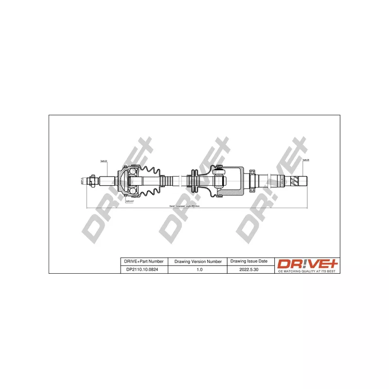 Arbre de transmission Dr!ve+ DP2110.10.0824
