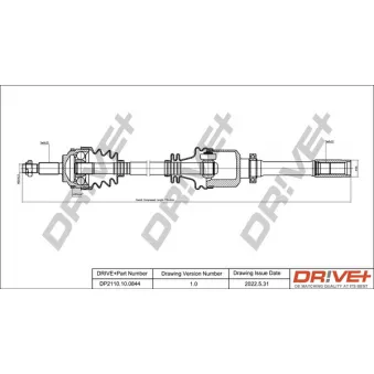 Arbre de transmission Dr!ve+ DP2110.10.0844